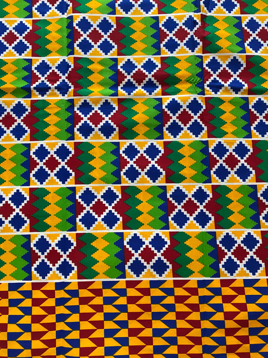 6yards Genuine Kente 100% cotton African wax
