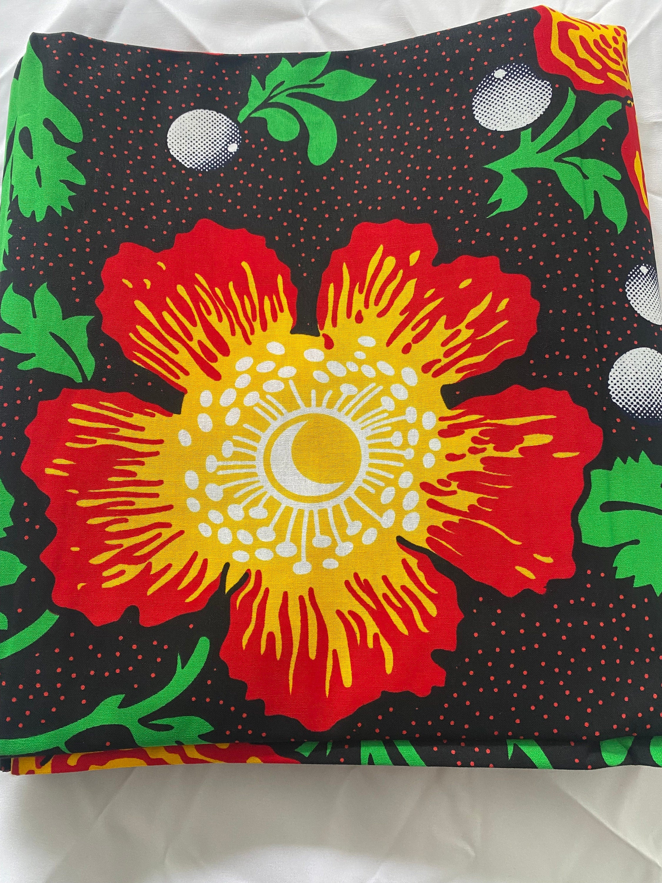 6 Yards 100% Cotton Ankara Wax Print Fabric African Print for Dressmaking, Quilting & Home Décor