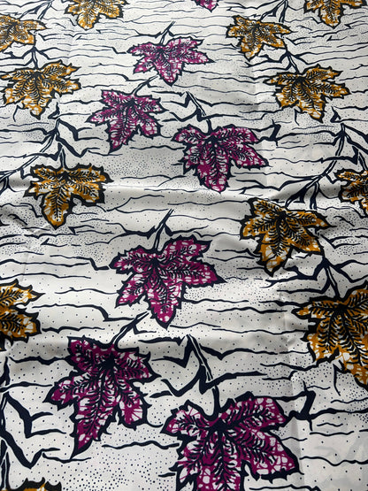 Polycotton African Fabric 6 Yards Soft Ankara Wax Print Material