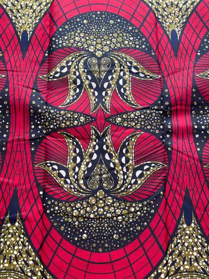 Polycotton African Fabric 6 Yards Soft Ankara Wax Print Material