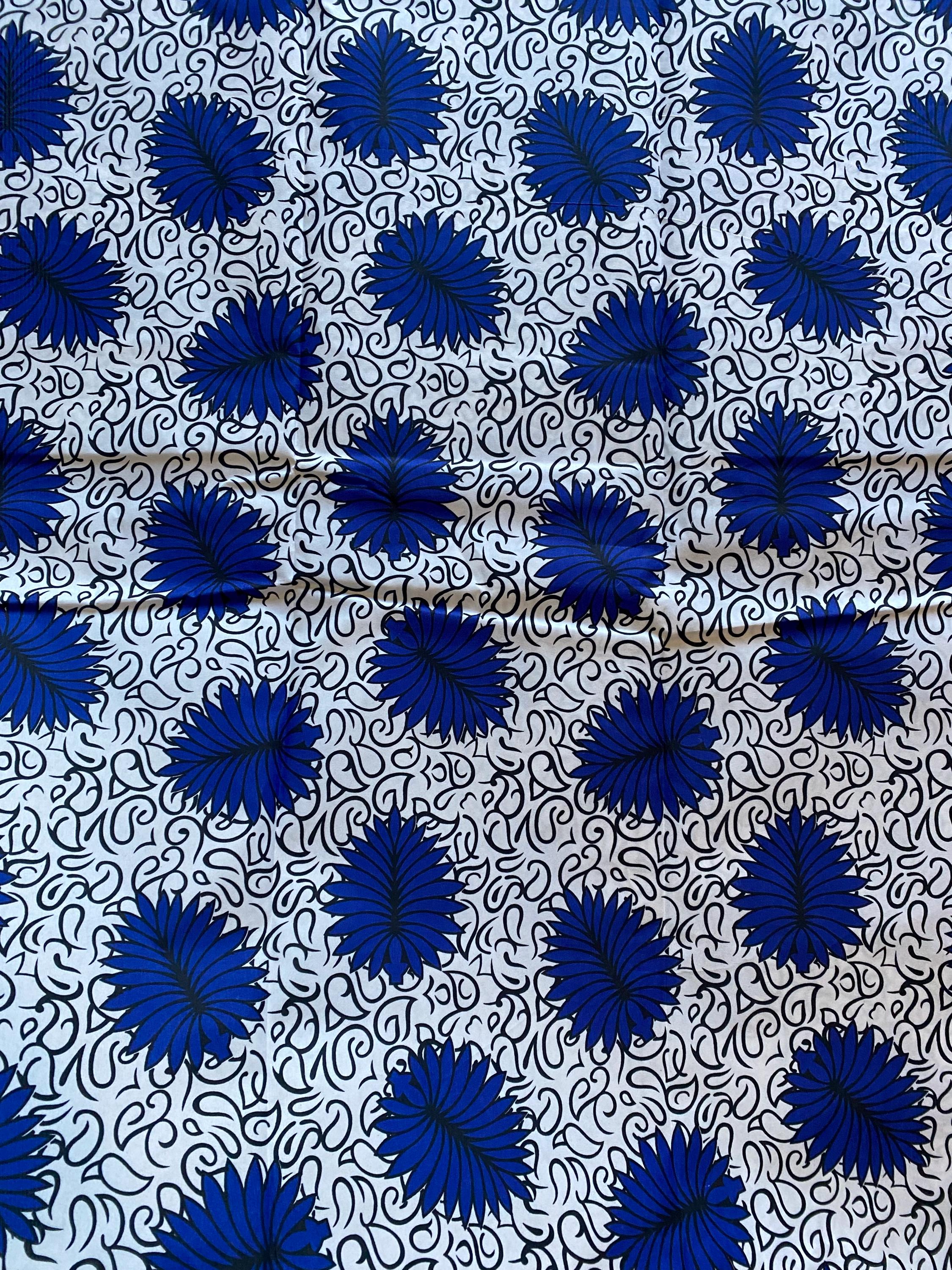Polycotton African Fabric 6 Yards Soft Ankara Wax Print Material