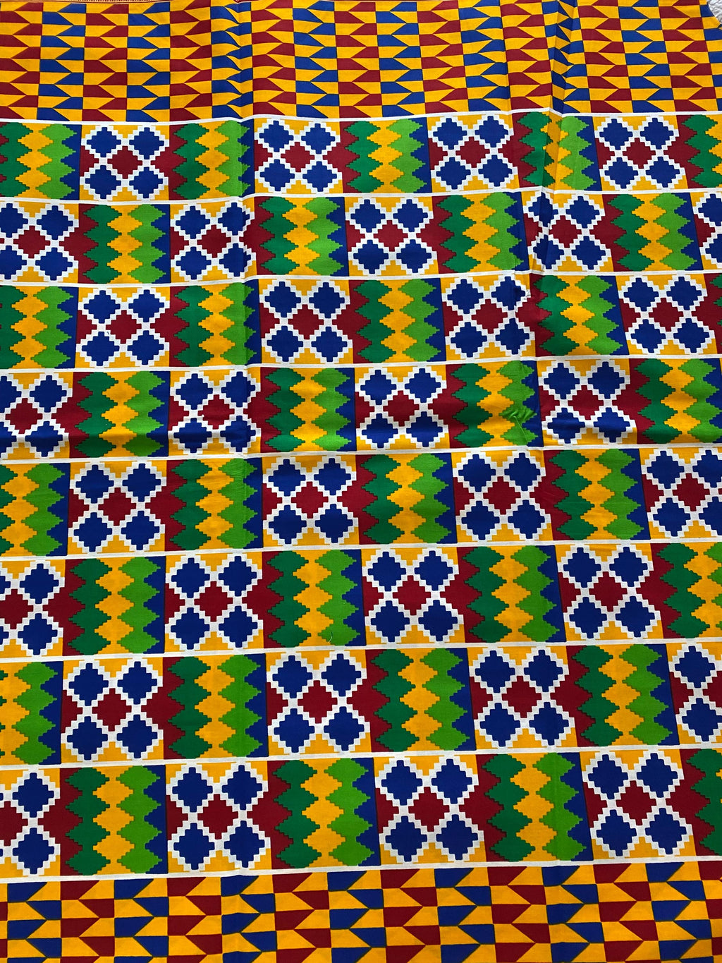 6yards Genuine Kente 100% cotton African wax