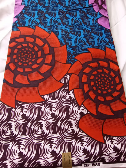 Polycotton African Fabric 6 Yards Soft Ankara Wax Print Material