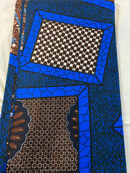 Polycotton African Fabric 6 Yards Soft Ankara Wax Print Material
