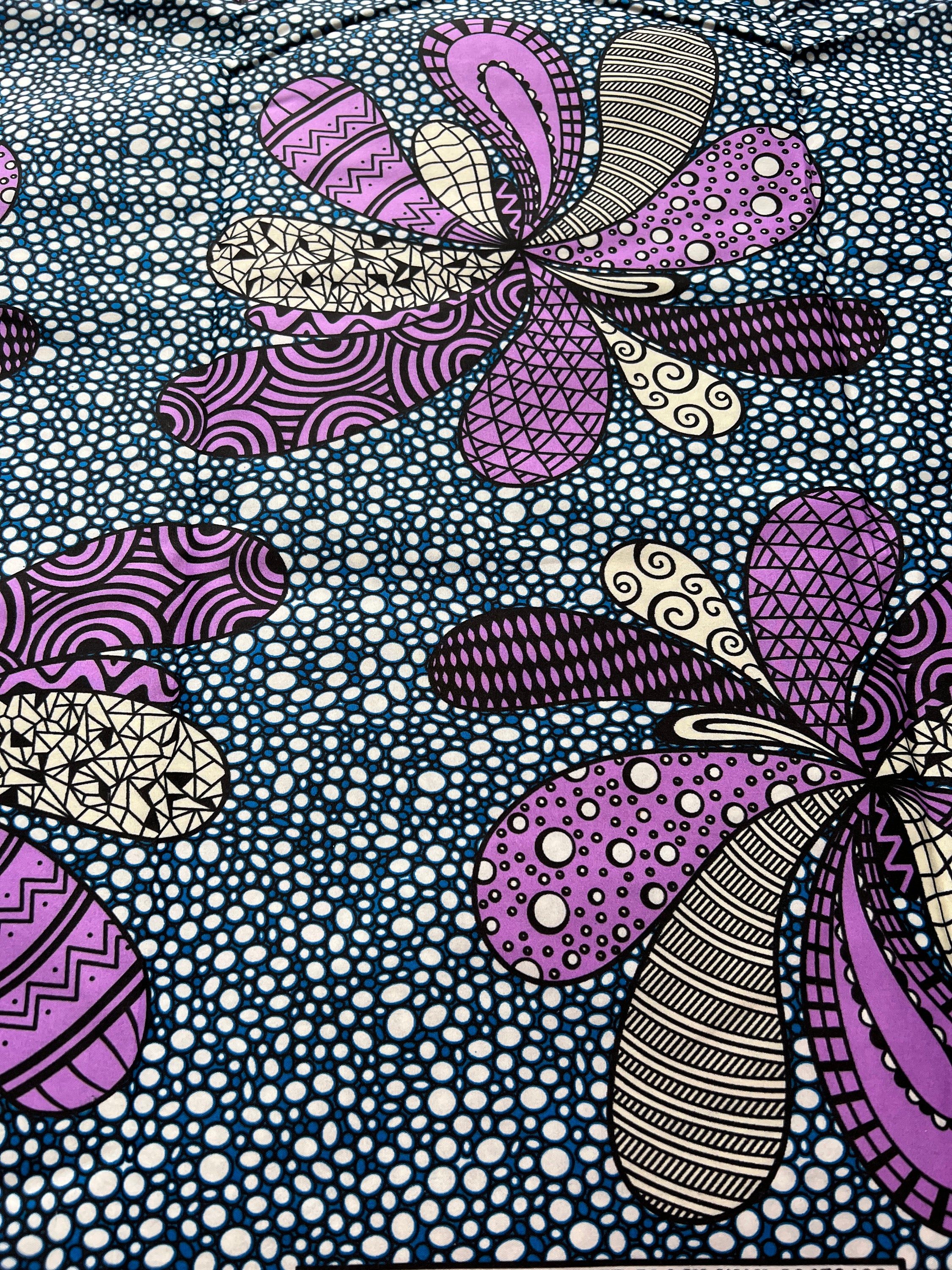 Polycotton African Fabric 6 Yards Soft Ankara Wax Print Material