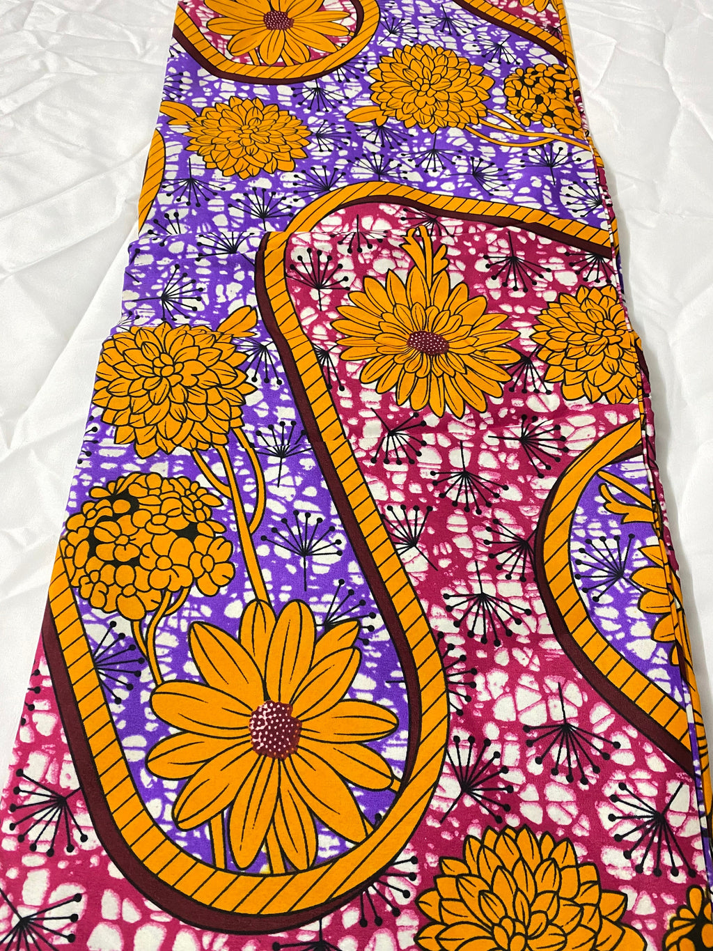 Polycotton African Fabric 6 Yards Soft Ankara Wax Print Material