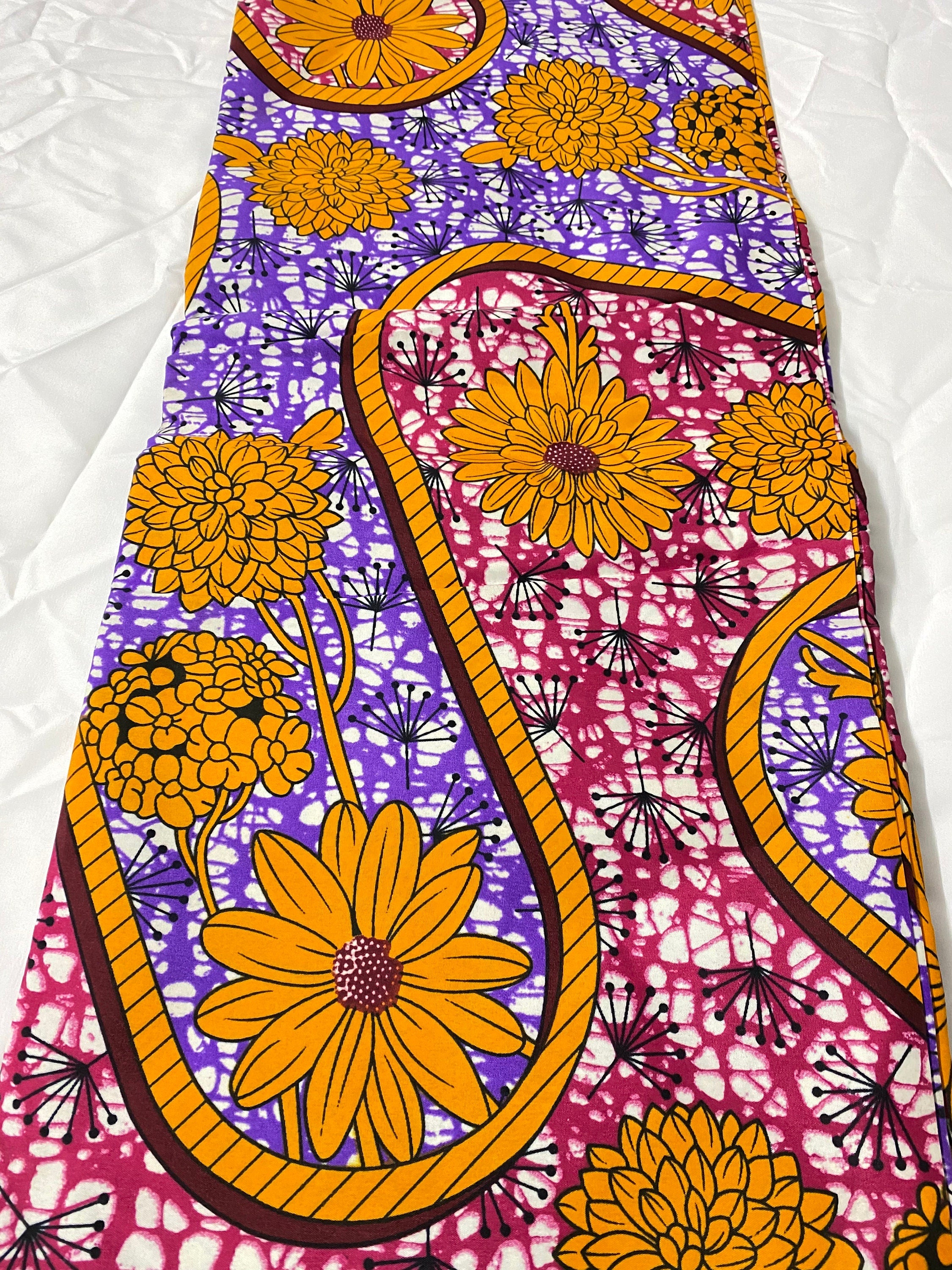 Polycotton African Fabric 6 Yards Soft Ankara Wax Print Material
