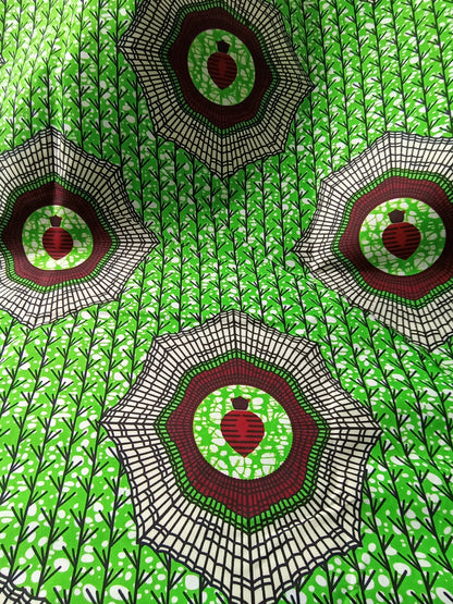 Polycotton African Fabric 6 Yards Soft Ankara Wax Print Material