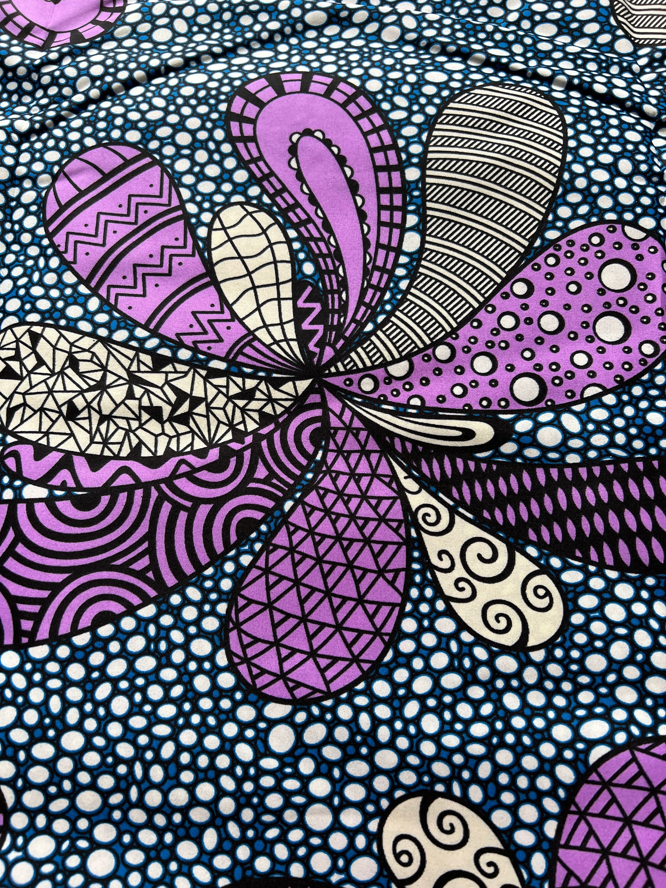 Polycotton African Fabric 6 Yards Soft Ankara Wax Print Material