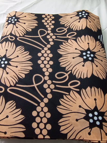 Polycotton African Fabric 6 Yards Soft Ankara Wax Print Material