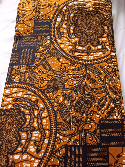 Polycotton African Fabric 6 Yards Soft Ankara Wax Print Material