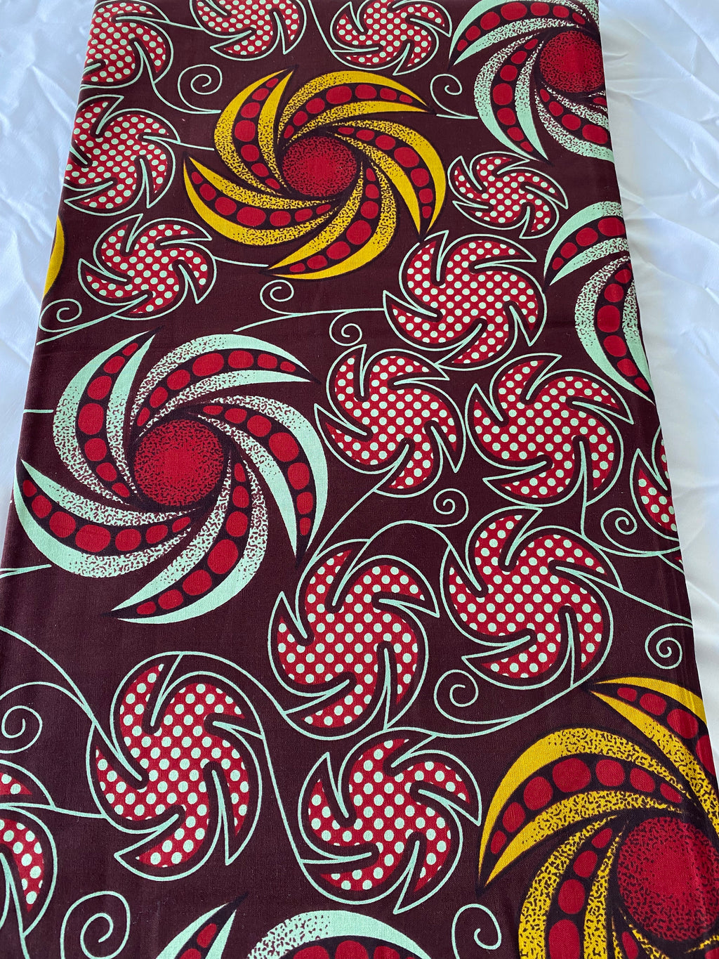 Bold Ankara African Print Fabric: 6 Yards 100% Cotton Wax Print
