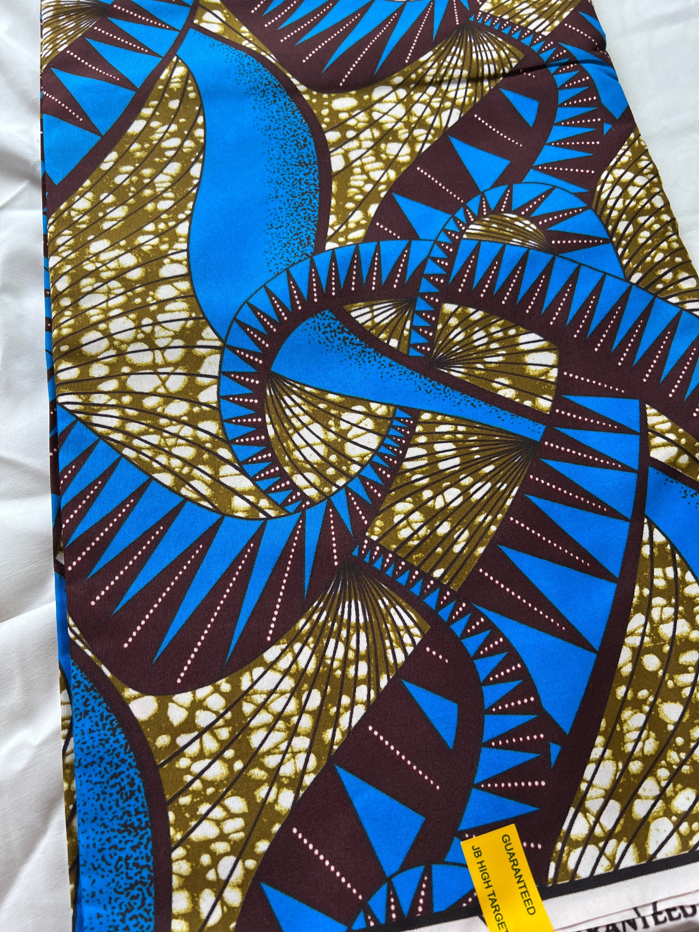 Polycotton African Fabric 6 Yards Soft Ankara Wax Print Material