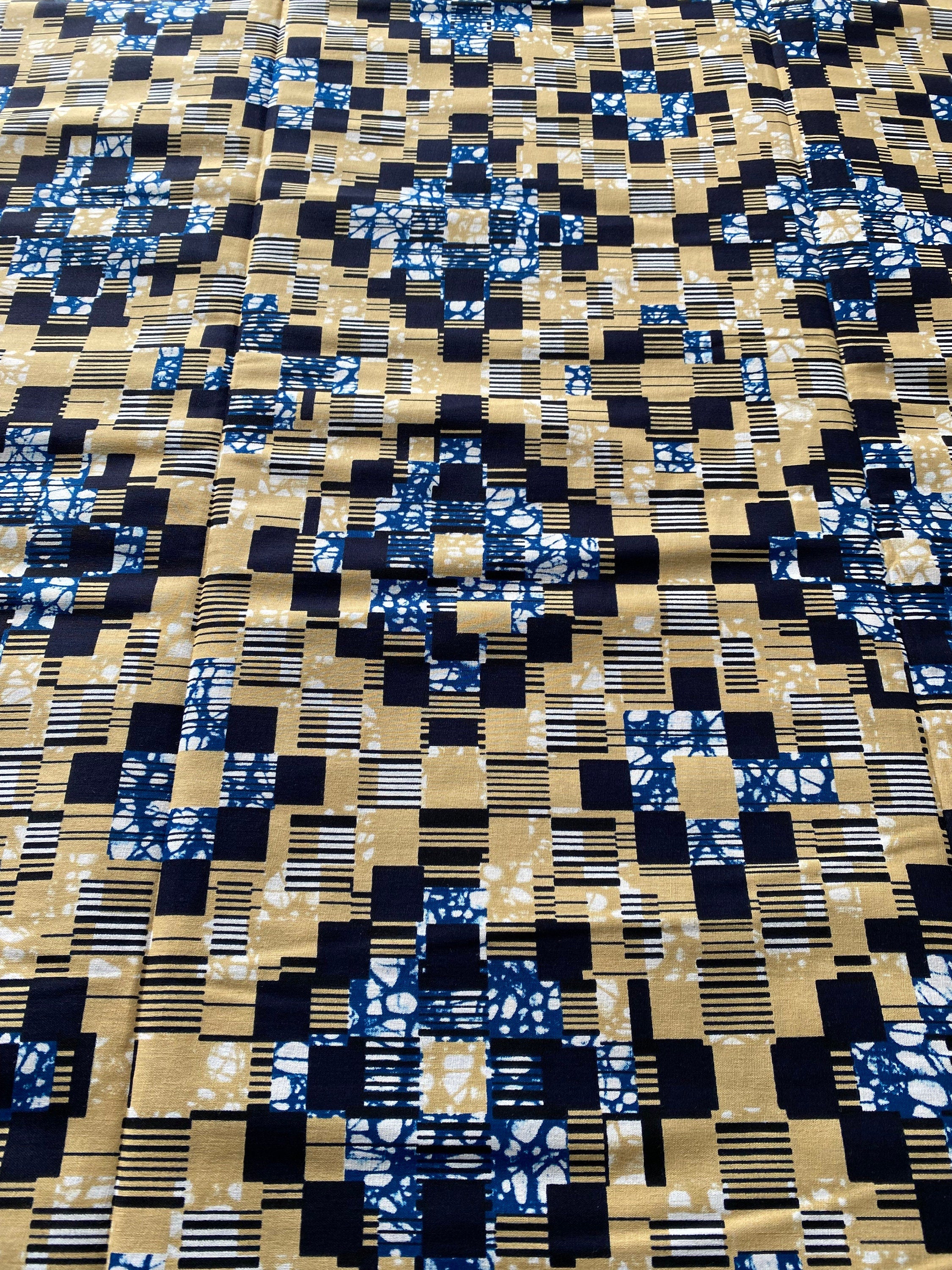 6 Yards 100% Cotton Ankara Wax Print Fabric African Print for Dressmaking, Quilting & Home Décor