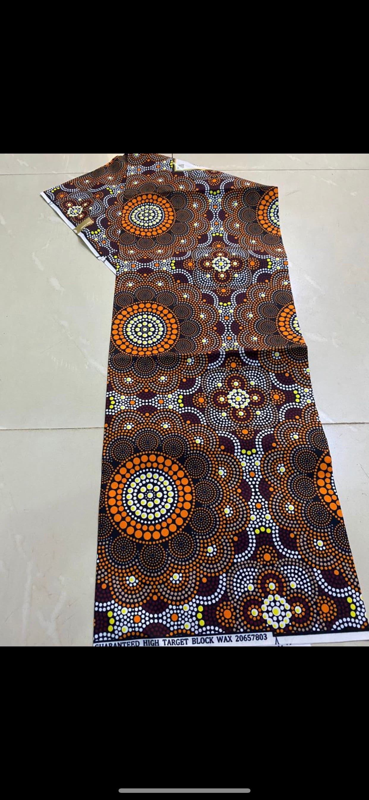 Polycotton African Fabric 6 Yards Soft Ankara Wax Print Material