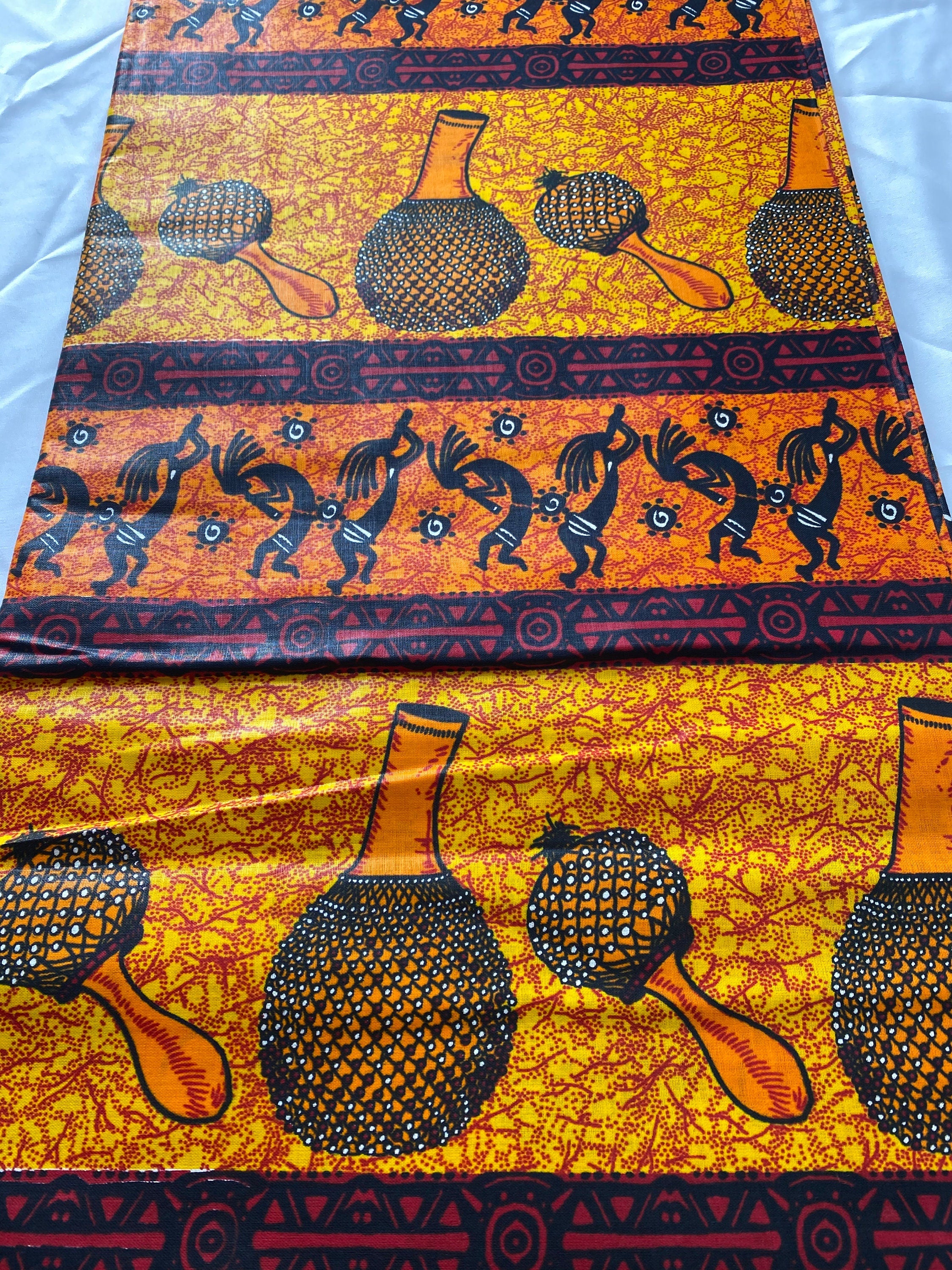 Mud Print Fabric 6 Yards African Tribal Wax Print Cloth