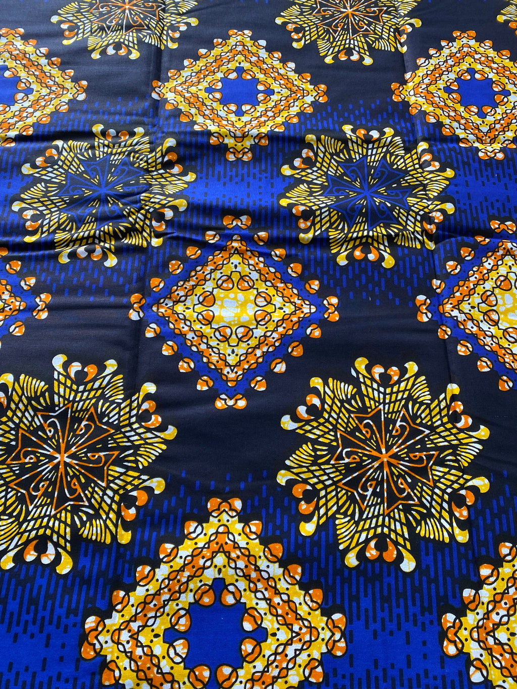 Bold Ankara African Print Fabric: 6 Yards 100% Cotton Wax Print