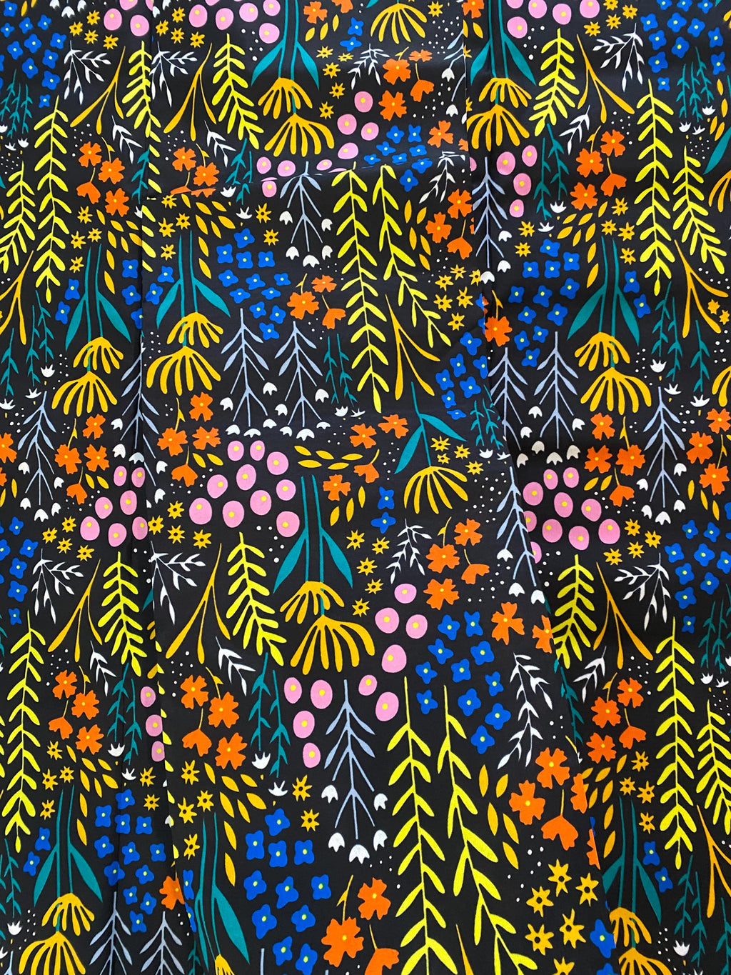 Floral Ankara Fabric, Colorful African Print, 6 Yards