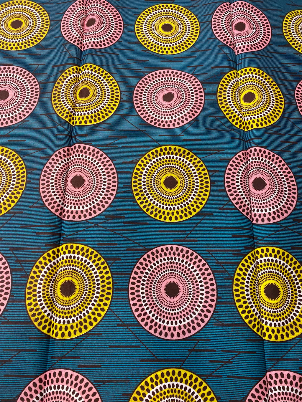 Colorful Ankara Fabric: African Print Polycotton, 6 Yards