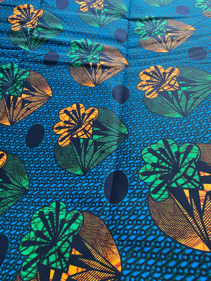 Polycotton African Fabric 6 Yards Soft Ankara Wax Print Material