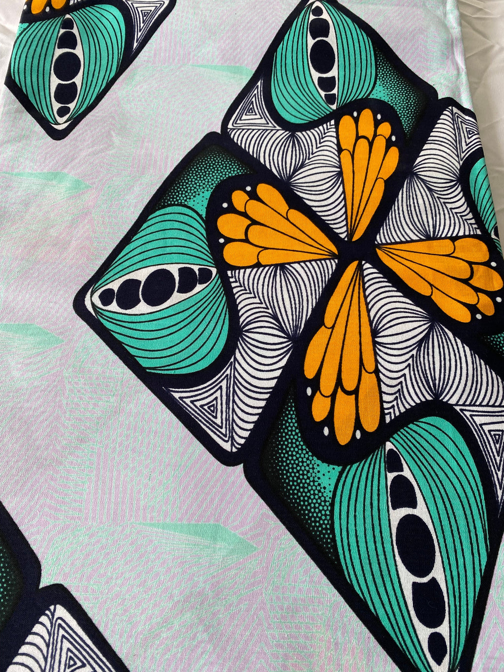 Bold Ankara African Print Fabric: 6 Yards 100% Cotton Wax Print