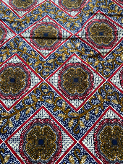 Polycotton African Fabric 6 Yards Soft Ankara Wax Print Material