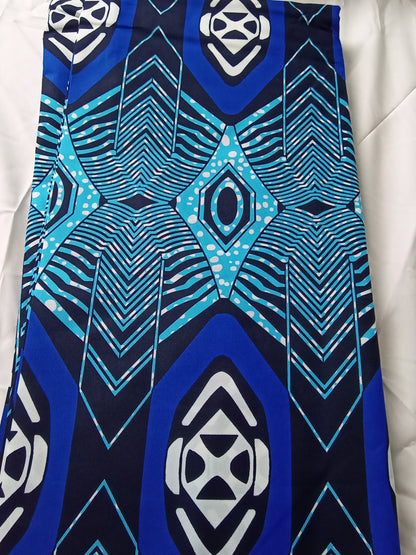 Polycotton African Fabric 6 Yards Soft Ankara Wax Print Material