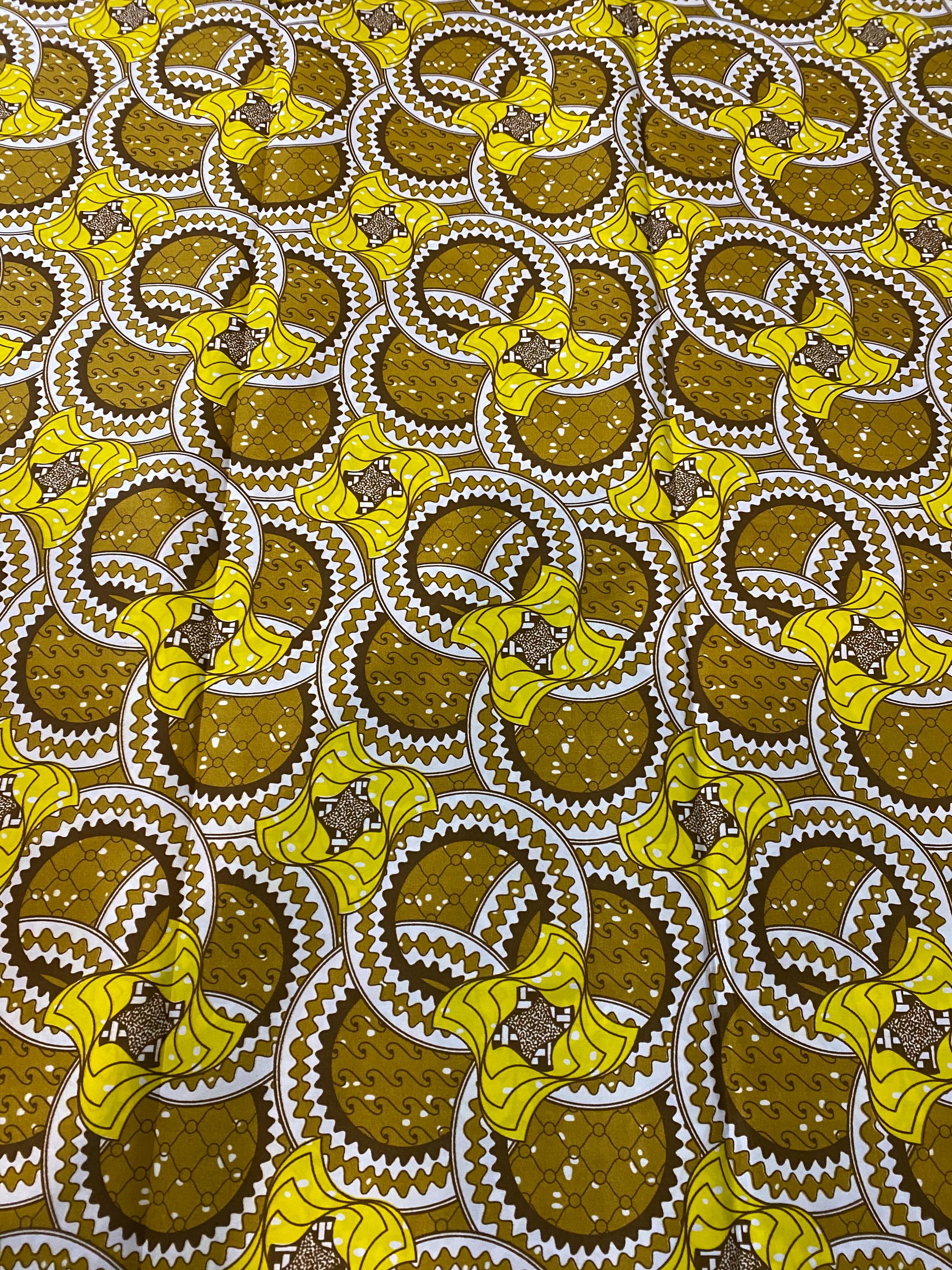 Colorful Ankara Fabric: African Print Polycotton, 6 Yards