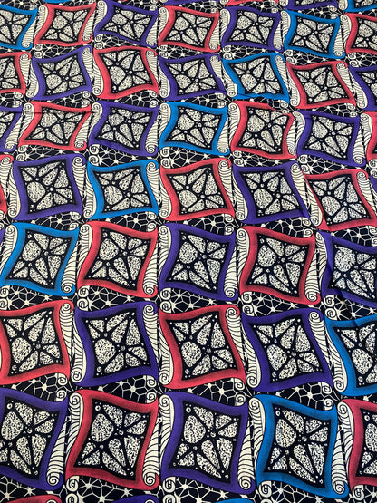 Polycotton African Fabric 6 Yards Soft Ankara Wax Print Material