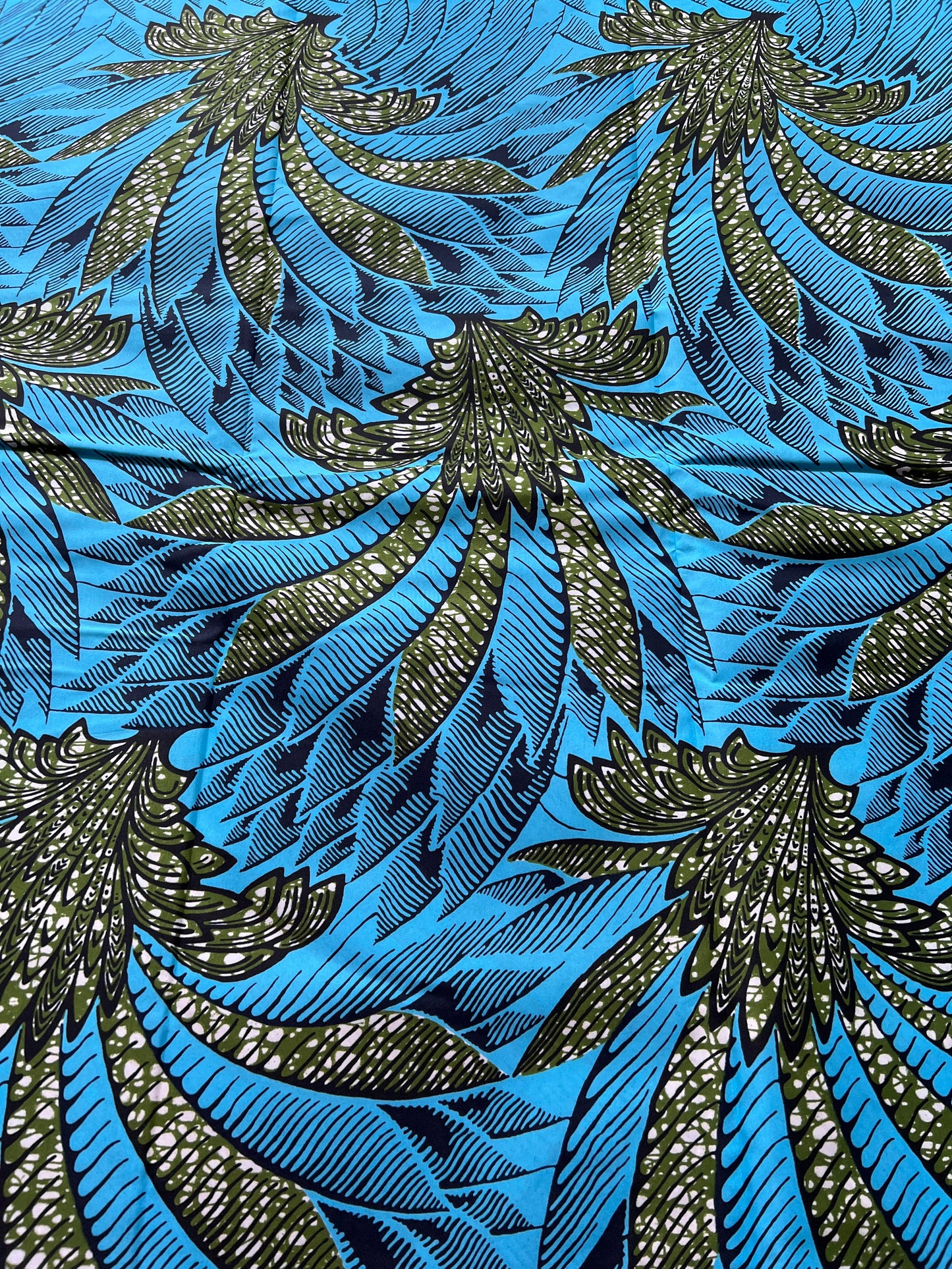 Polycotton African Fabric 6 Yards Soft Ankara Wax Print Material