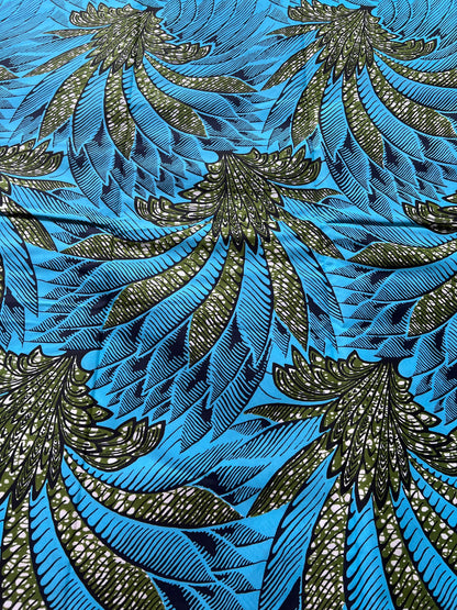 Polycotton African Fabric 6 Yards Soft Ankara Wax Print Material