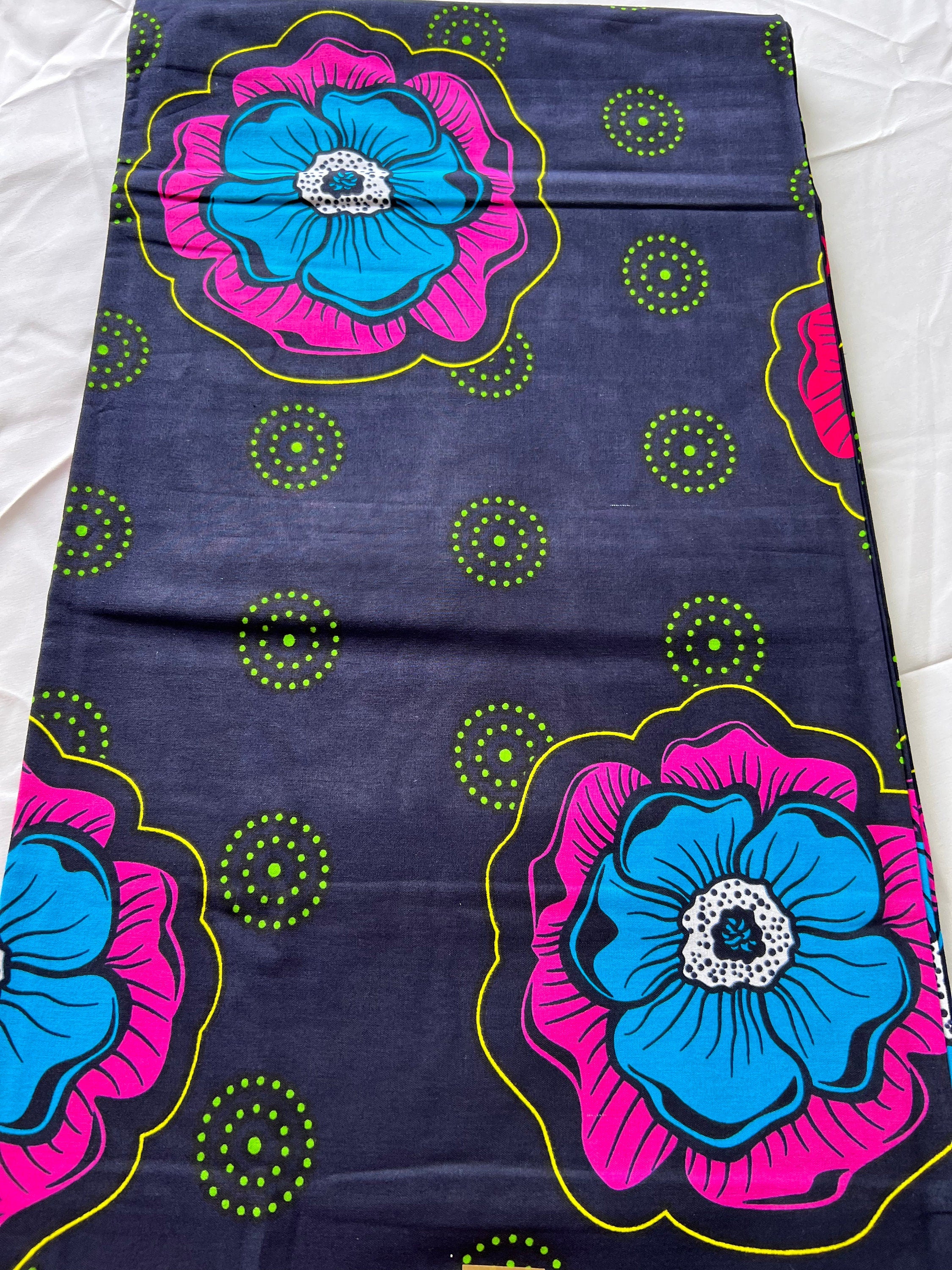 6 Yards 100% Cotton Ankara Wax Print Fabric African Print for Dressmaking, Quilting & Home Décor