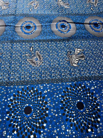 Polycotton African Fabric 6 Yards Soft Ankara Wax Print Material