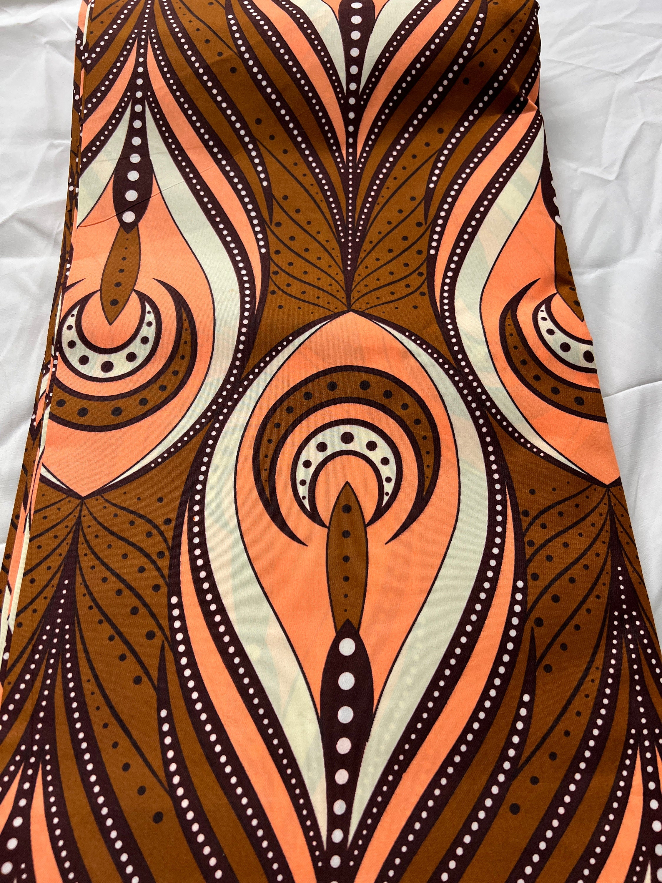 Polycotton African Fabric 6 Yards Soft Ankara Wax Print Material