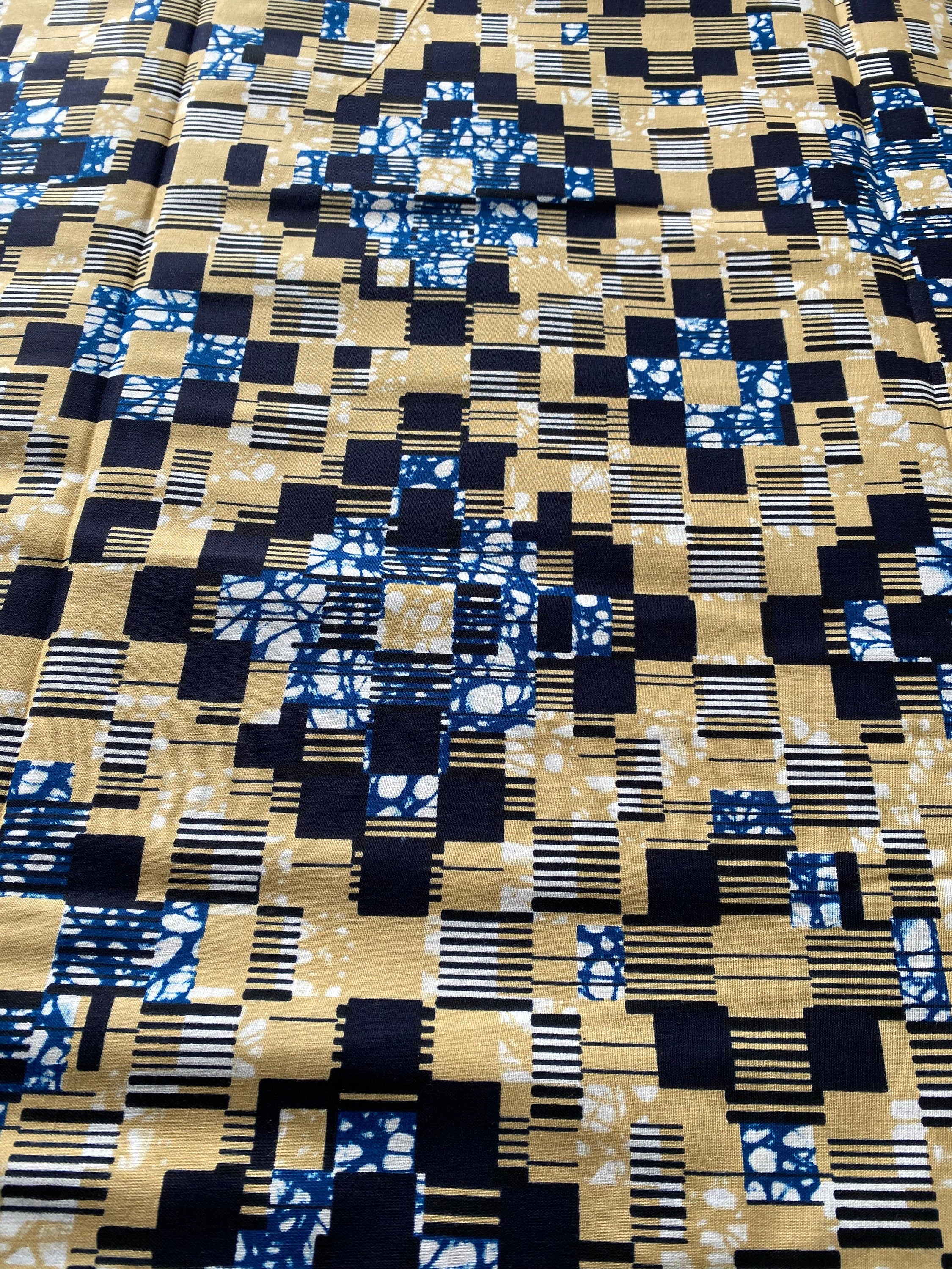 6 Yards 100% Cotton Ankara Wax Print Fabric African Print for Dressmaking, Quilting & Home Décor