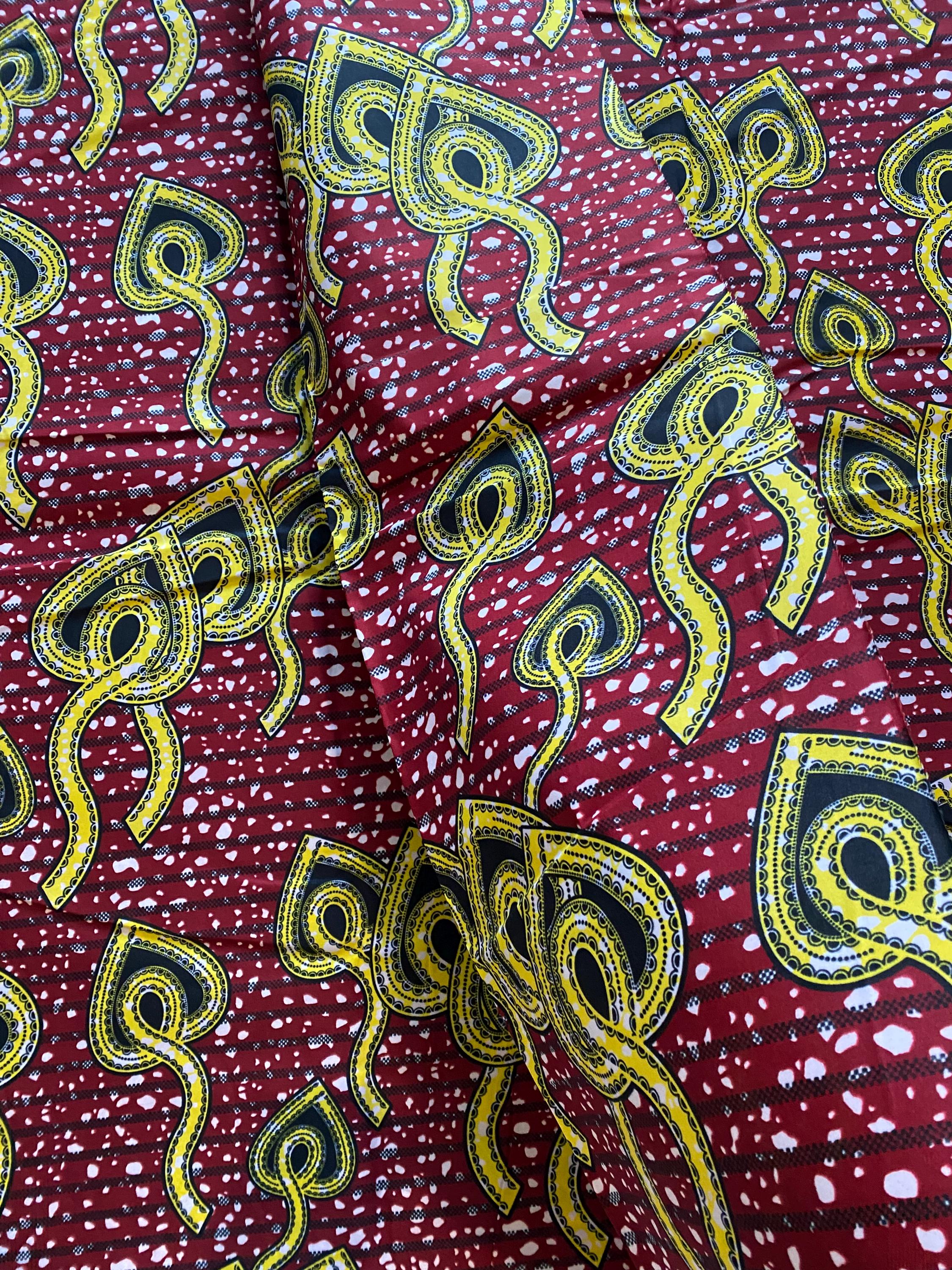 Polycotton African Fabric 6 Yards Soft Ankara Wax Print Material