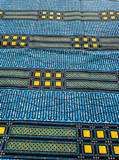 Polycotton African Fabric 6 Yards Soft Ankara Wax Print Material