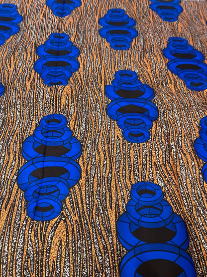 Polycotton African Fabric 6 Yards Soft Ankara Wax Print Material