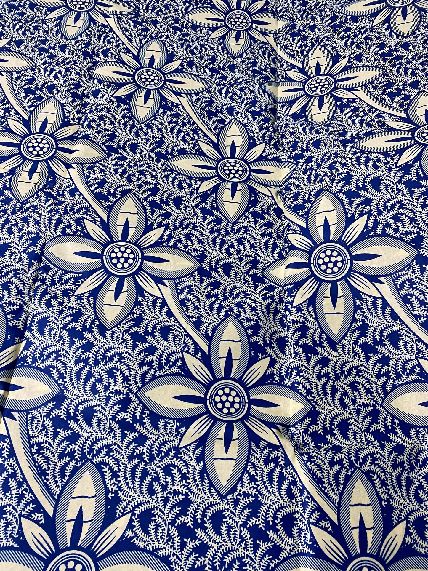 Polycotton African Fabric 6 Yards Soft Ankara Wax Print Material