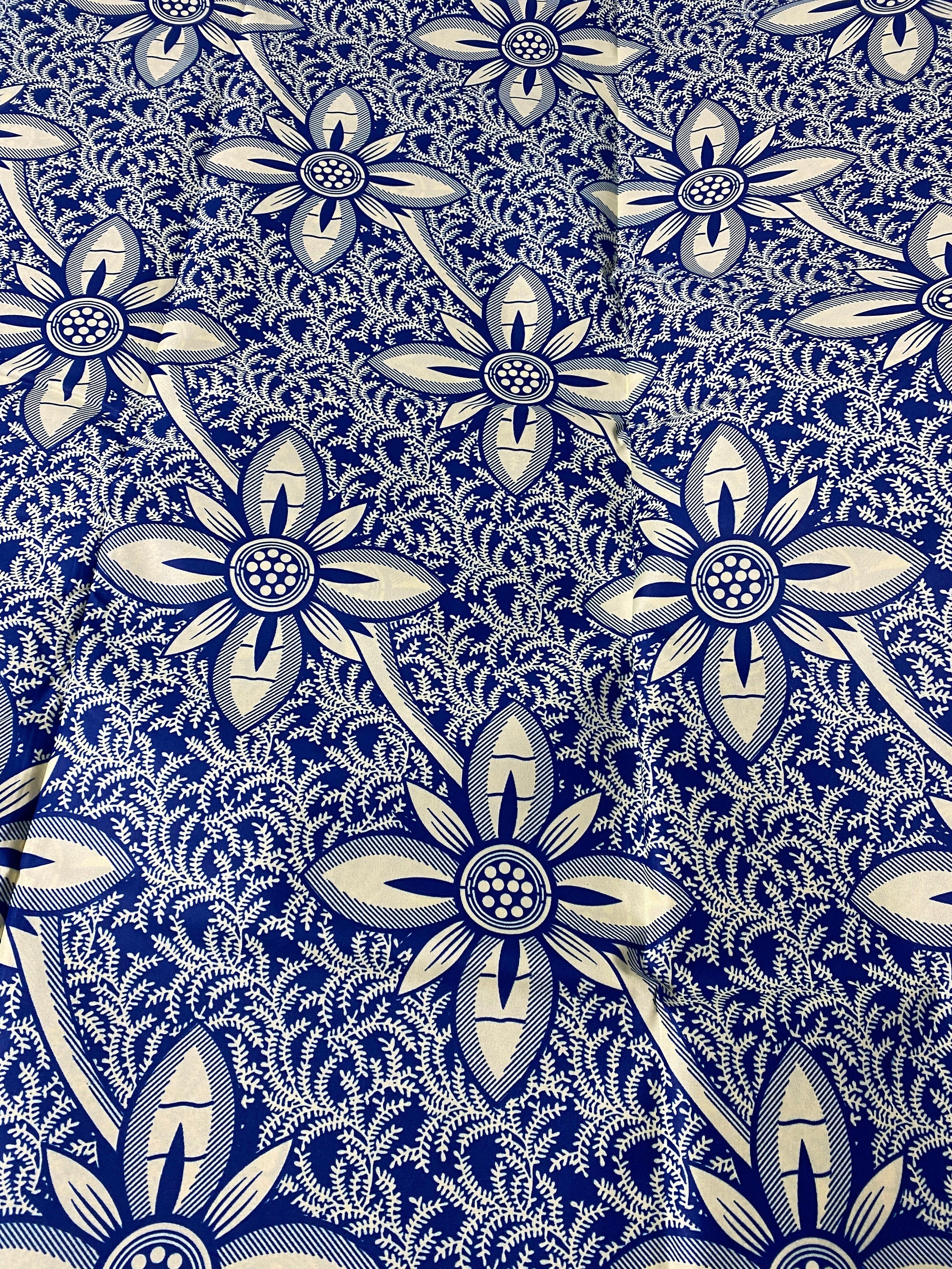 Polycotton African Fabric 6 Yards Soft Ankara Wax Print Material