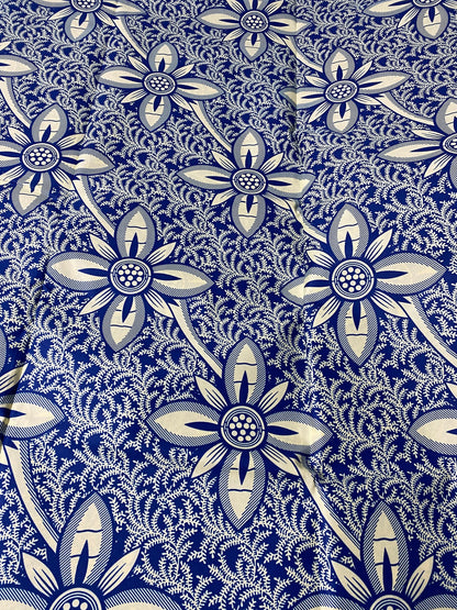 Polycotton African Fabric 6 Yards Soft Ankara Wax Print Material