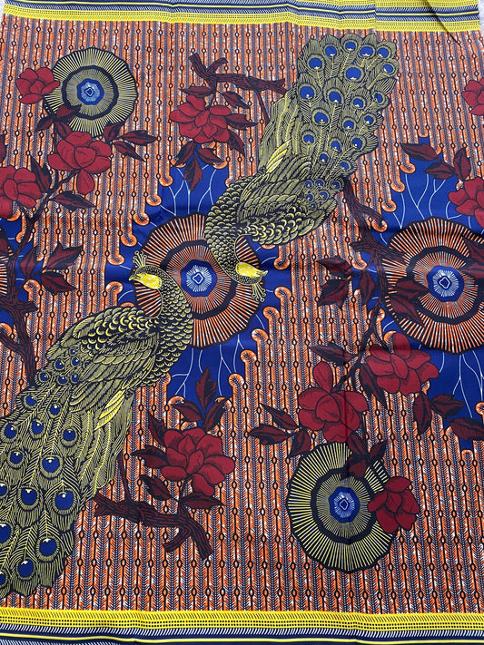 Polycotton African Fabric 6 Yards Soft Ankara Wax Print Material