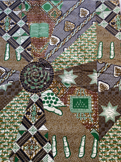 Polycotton African Fabric 6 Yards Soft Ankara Wax Print Material