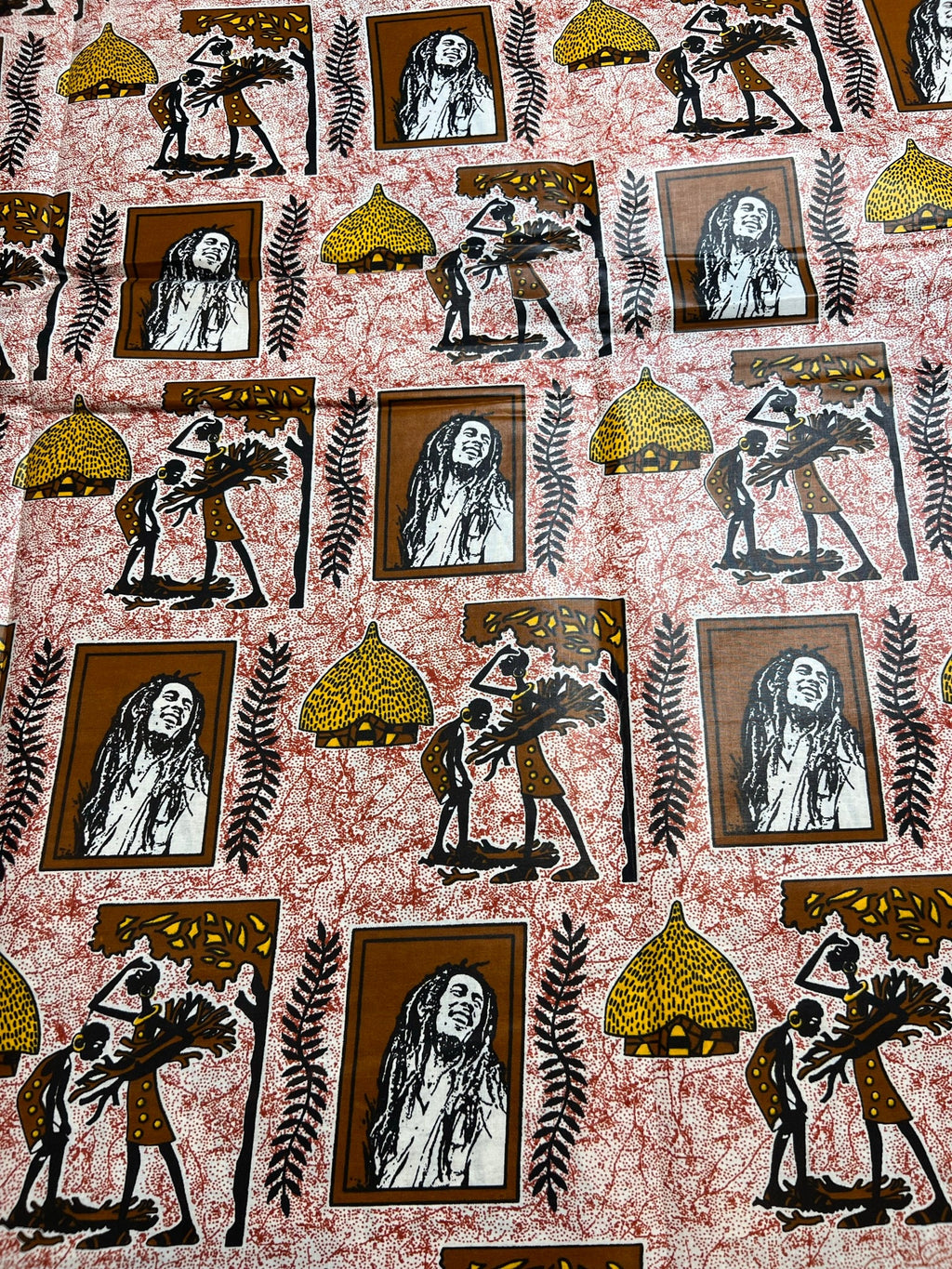 Mud Print Fabric 6 Yards African Tribal Wax Print Cloth