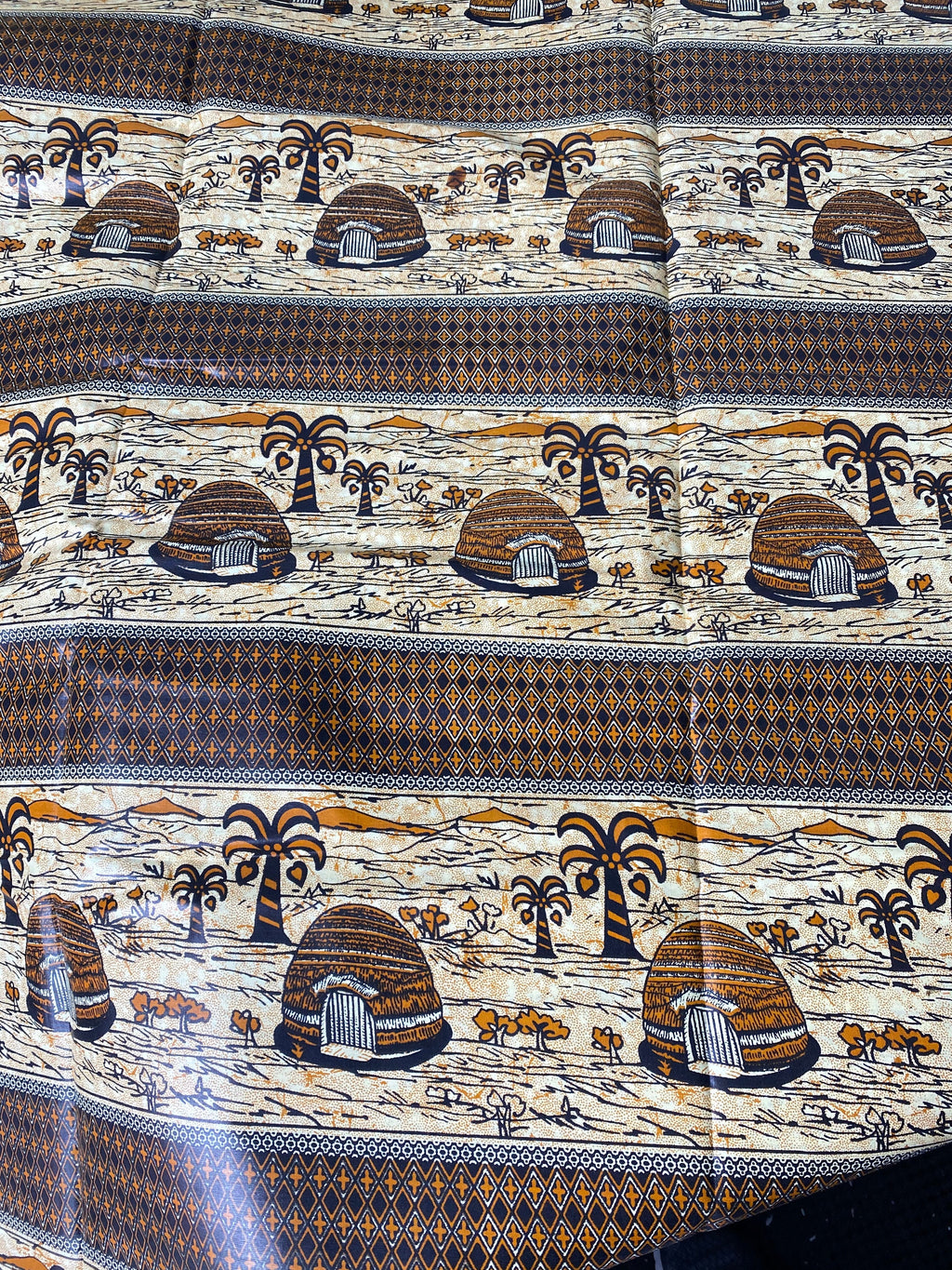 Mud Print Fabric 6 Yards African Tribal Wax Print Cloth