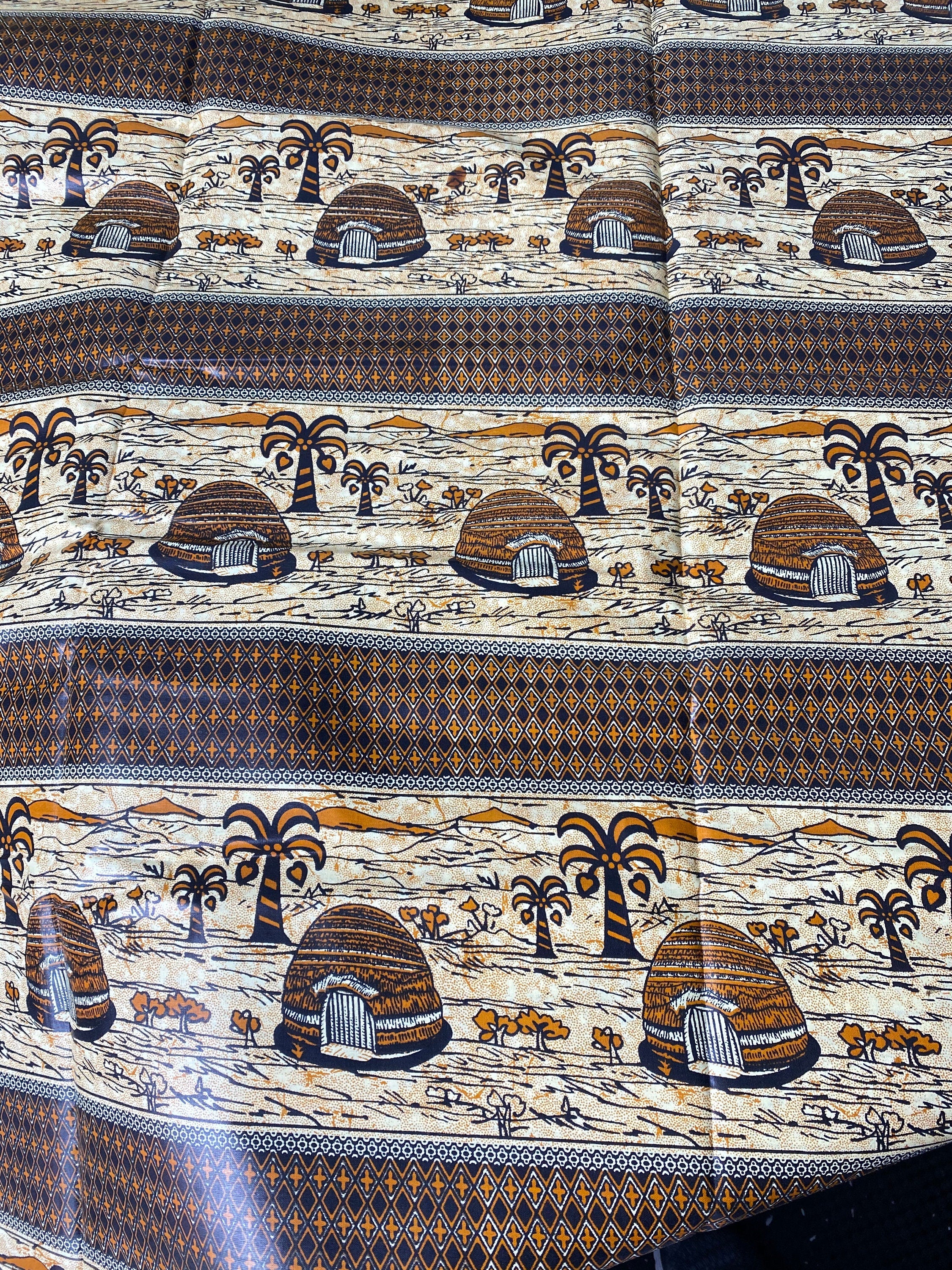 Mud Print Fabric 6 Yards African Tribal Wax Print Cloth