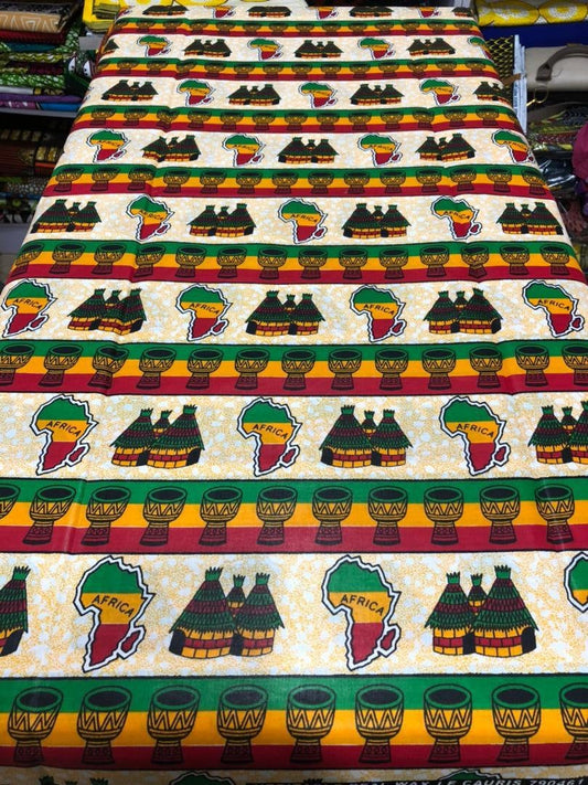 Mud Print Fabric 6 Yards African Tribal Wax Print Cloth