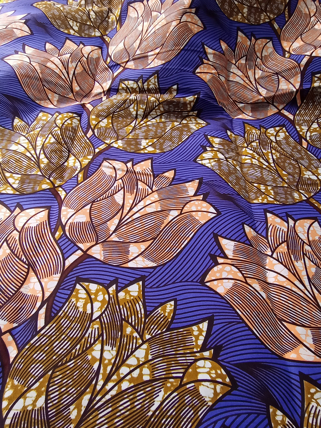 Polycotton African Fabric 6 Yards Soft Ankara Wax Print Material