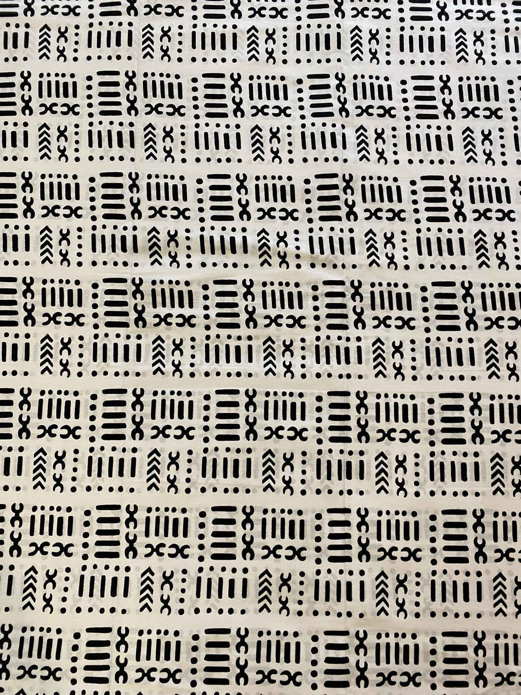 Monochrome African Wax Print Fabric, 100% Cotton 6 Yards