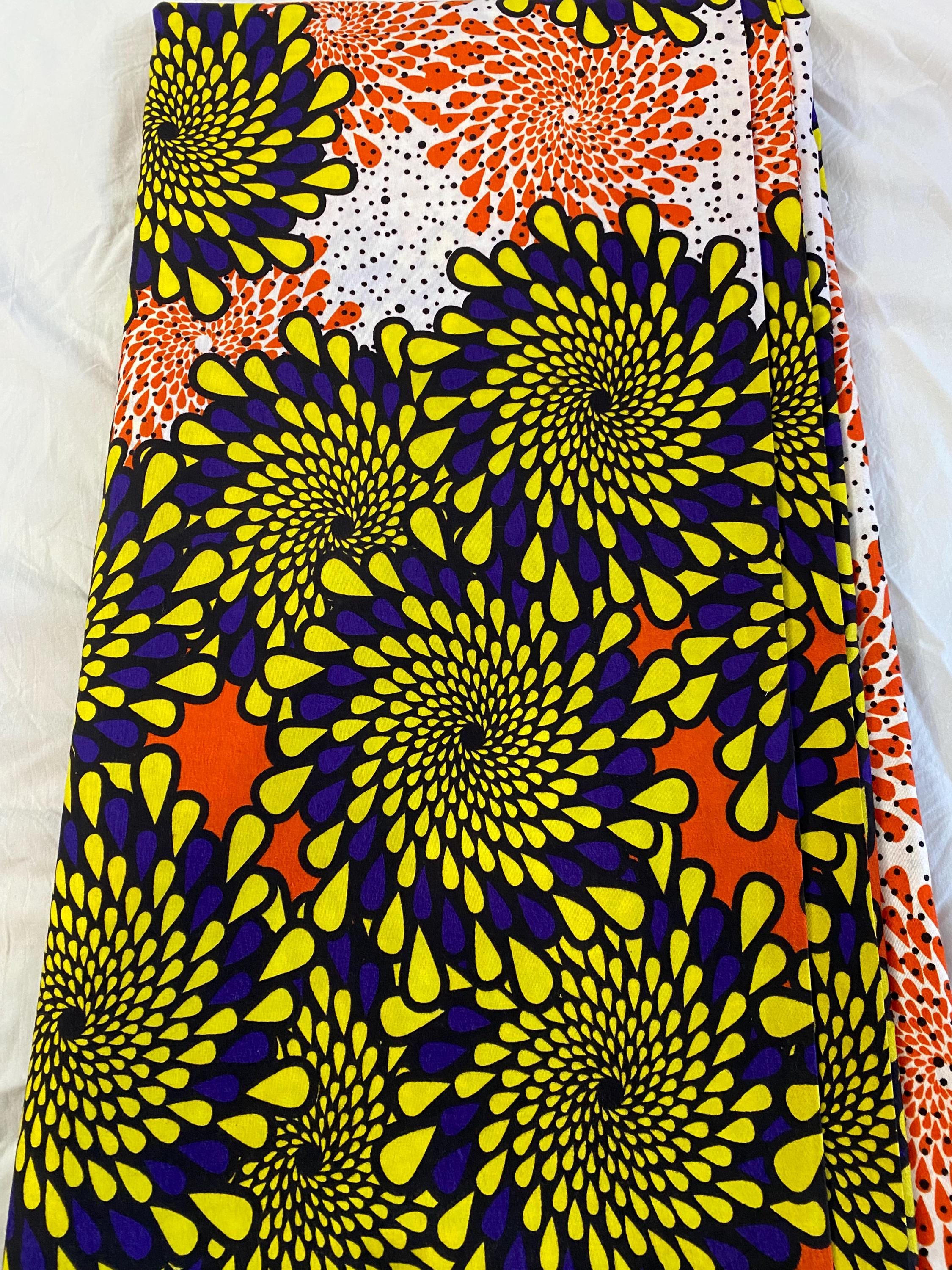Polycotton African Fabric 6 Yards Soft Ankara Wax Print Material
